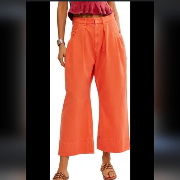 Free People Sweet Talk Wide Leg Chinos - Picture 2 of 10